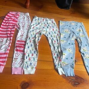 3 Hanna Andersson Kids Pajama bottoms sz 6/7 120cm